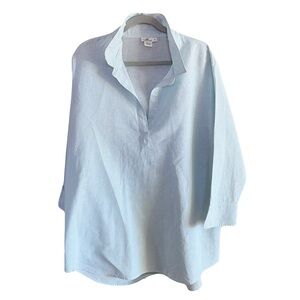 Vineyard Vines Blue & White Striped tunic/ shirt dress size XL LINEN